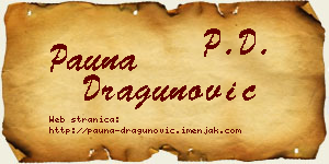 Pauna Dragunović vizit kartica